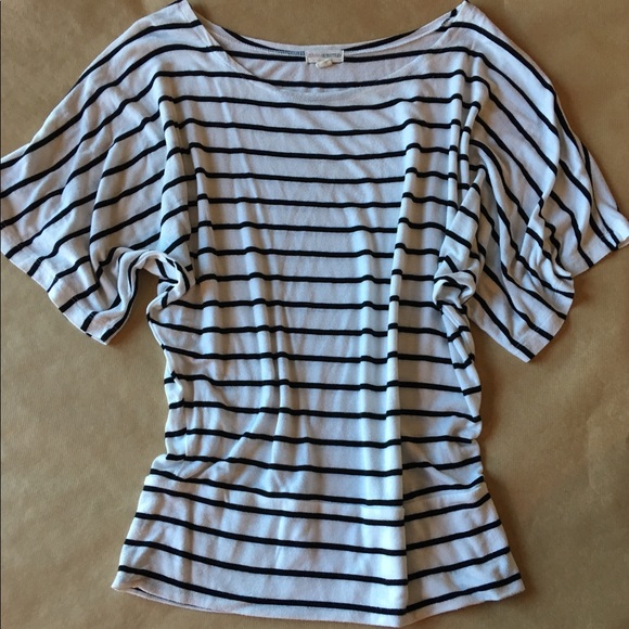 Zenana Outfitters Tops - Striped Dolman Short Sleeve Top